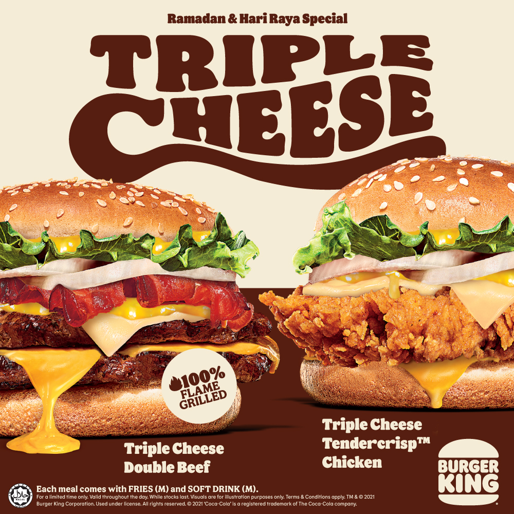 burger king triple cheese gold coca cola can 
