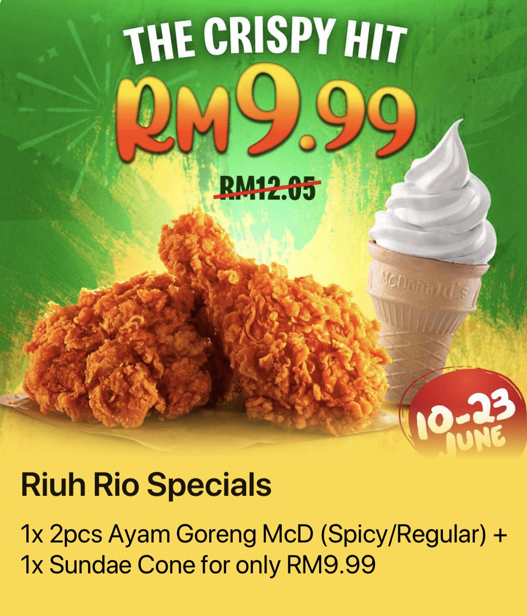 McDonald's RM9.99 deals