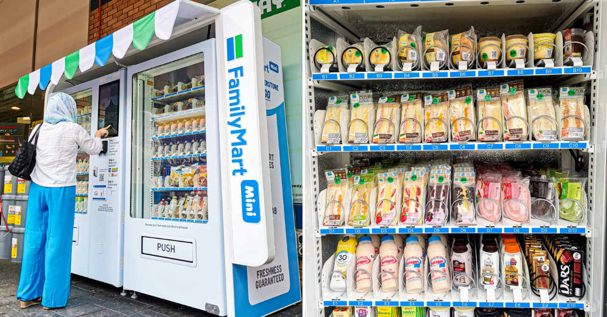 Familymart Launches Its First Vending Machine That Dispenses Fresh Onigiri Sando And More Kl Foodie