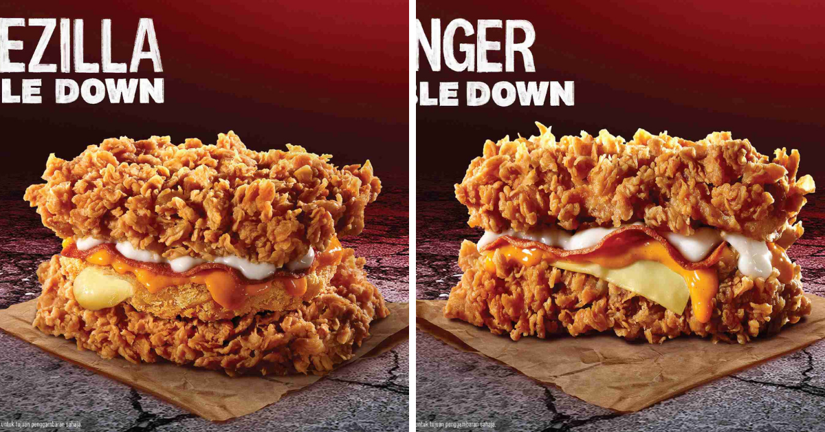 The KFC Zinger Double Down Returns Together With New Cheezilla Double